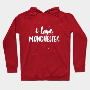 Ladies I Love Manchester Casual Souvenir Womens Hoodie